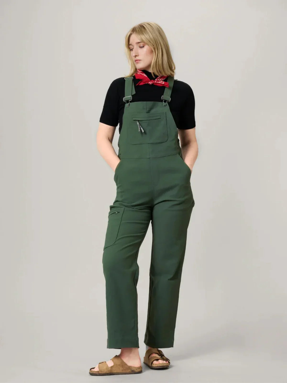 Agnes dungarees green