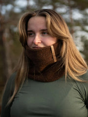 Camilla wool neckwarmer brown