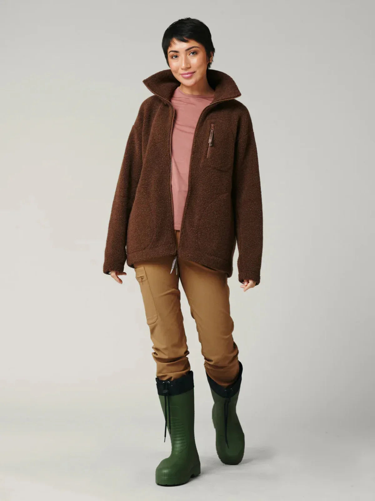 Fleece jacket brown