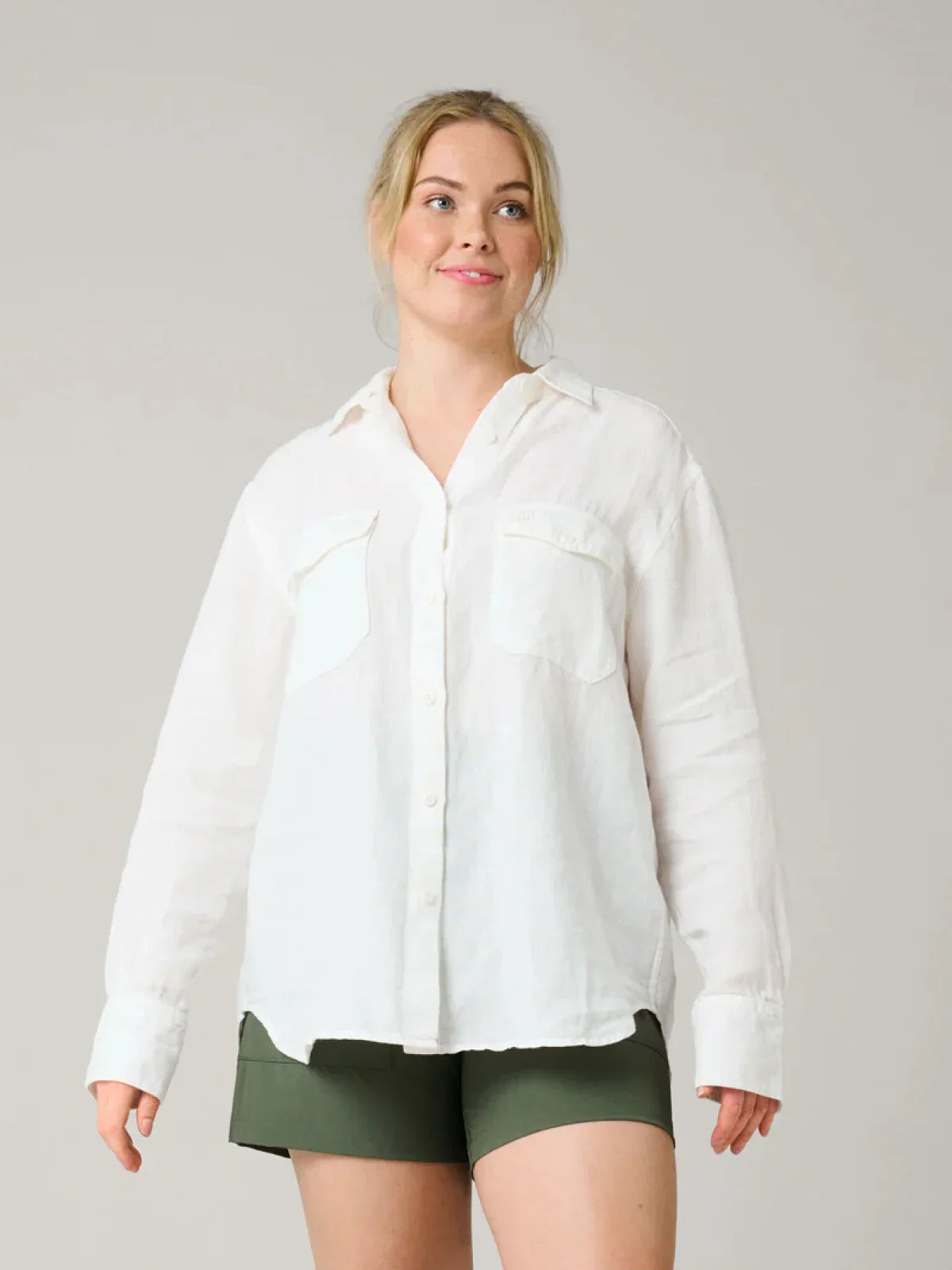 Fredrika linen shirt white