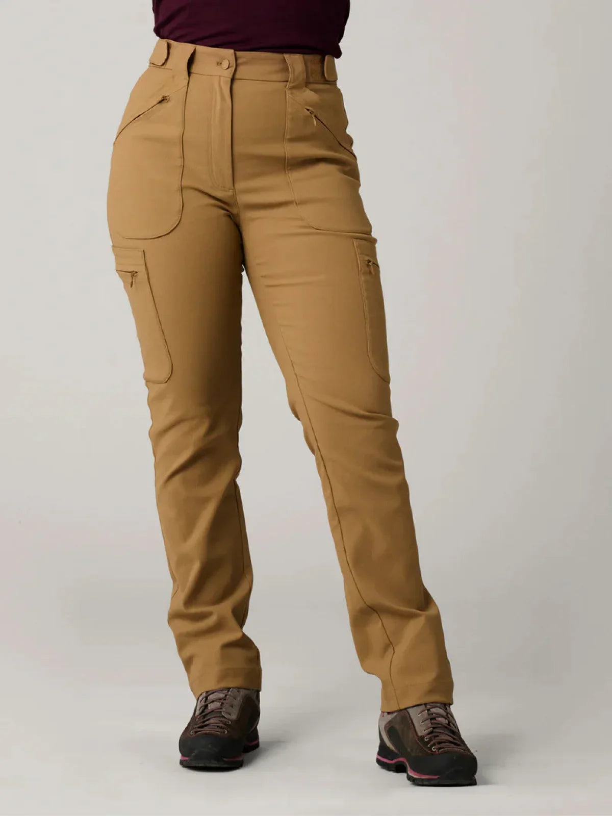 Pants with adjustable waist camel